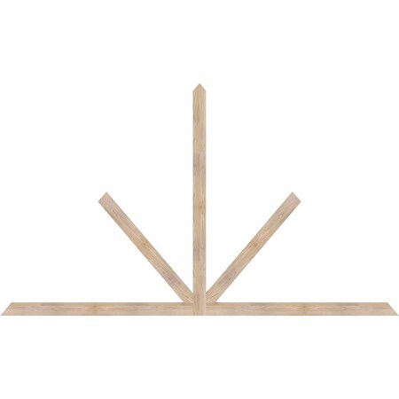 Ekena Millwork Saratoga Smooth Timber Gable Bracket, Douglas Fir, 108"W x 63"H x 1 1/2"D x 3 1/2"F, 14/12 Pitch GBW108X63X0204SAR00SDF